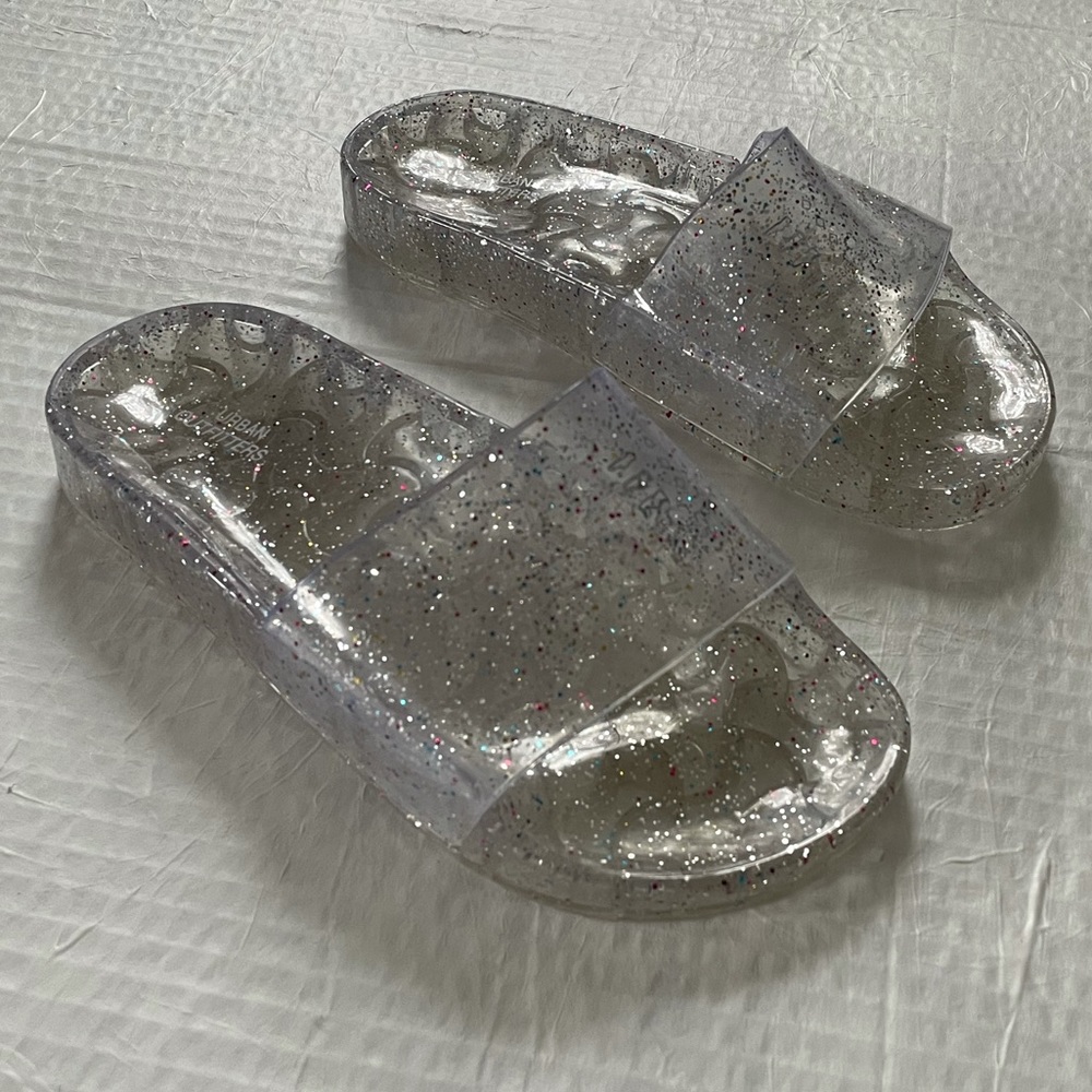 • urban outfitters • glitter slide sandals